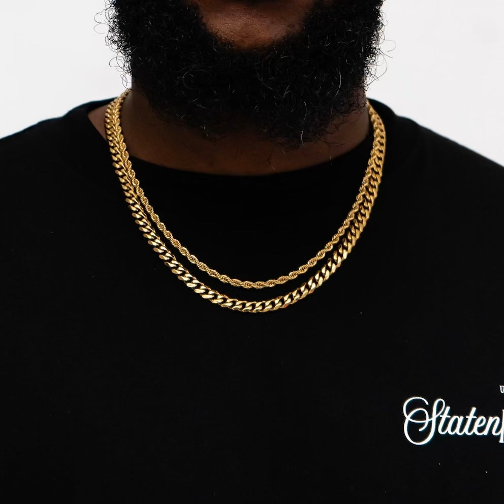 Miami Cuban (7mm) & Rope Chain (3mm) Bundle • LUMINARY