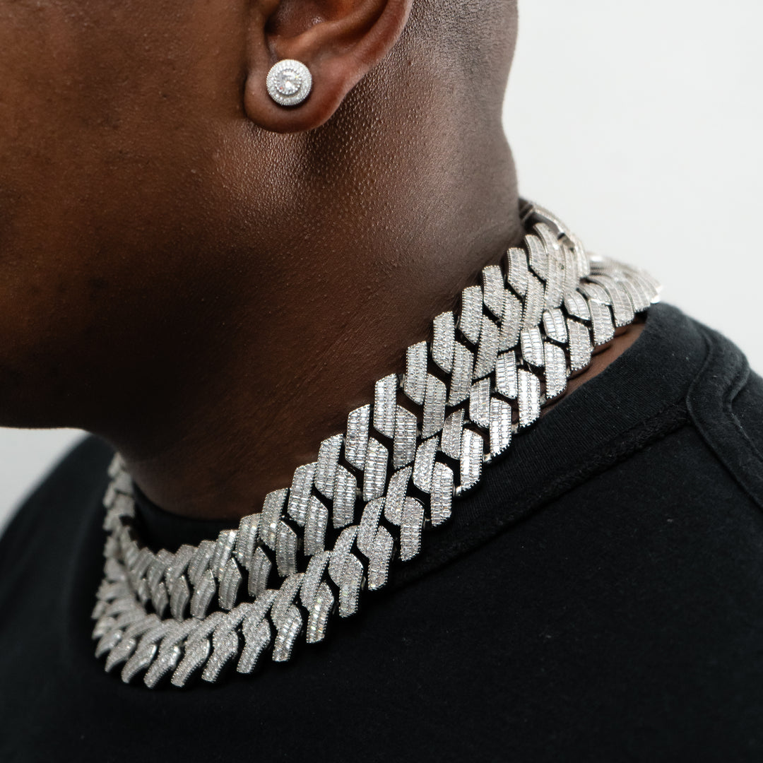 Baguette Prong Link Silver (20mm)• LUMINARY - Main Image