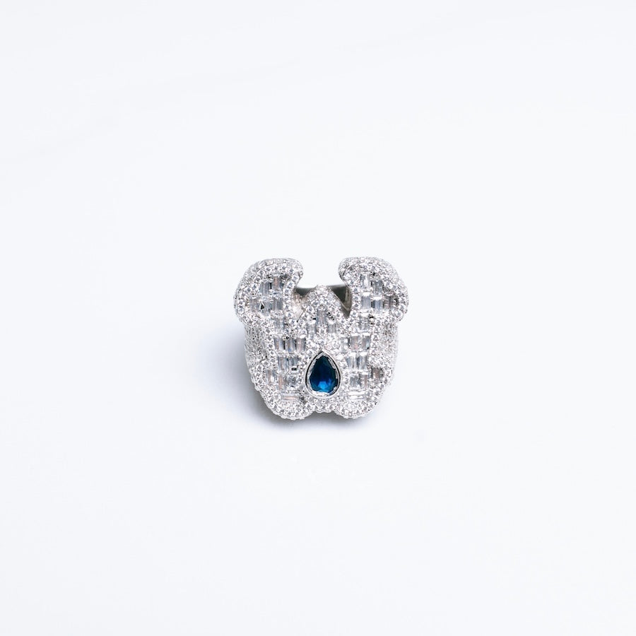Iced Monarch Ring - Silver