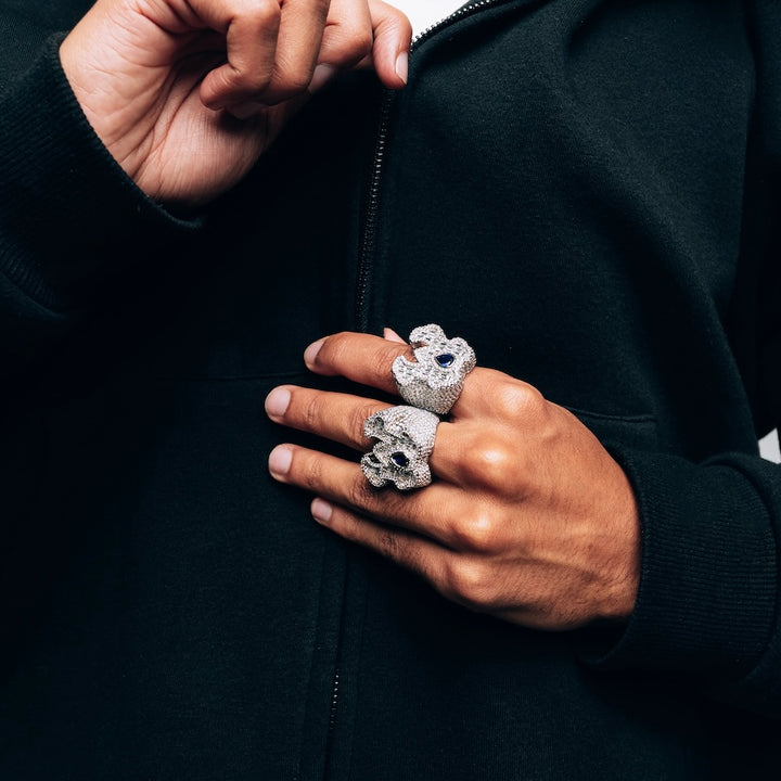 Iced Monarch Ring - Silver