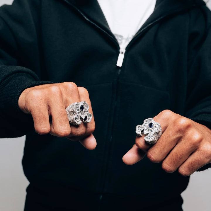 Iced Monarch Ring - Silver