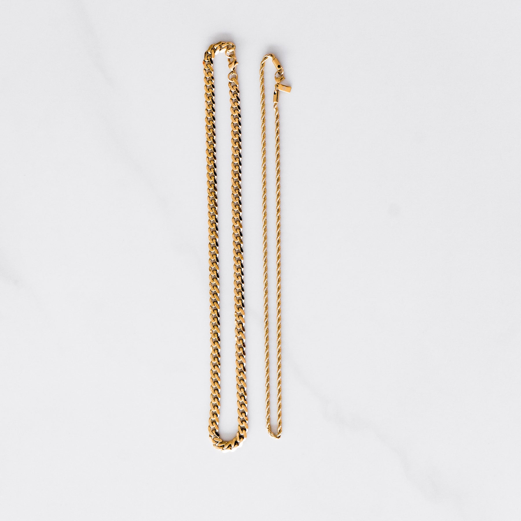 Mexican Rope Chain Miami Cuban (7mm) & Rope Chain (3mm) Bundle • LUMINARY