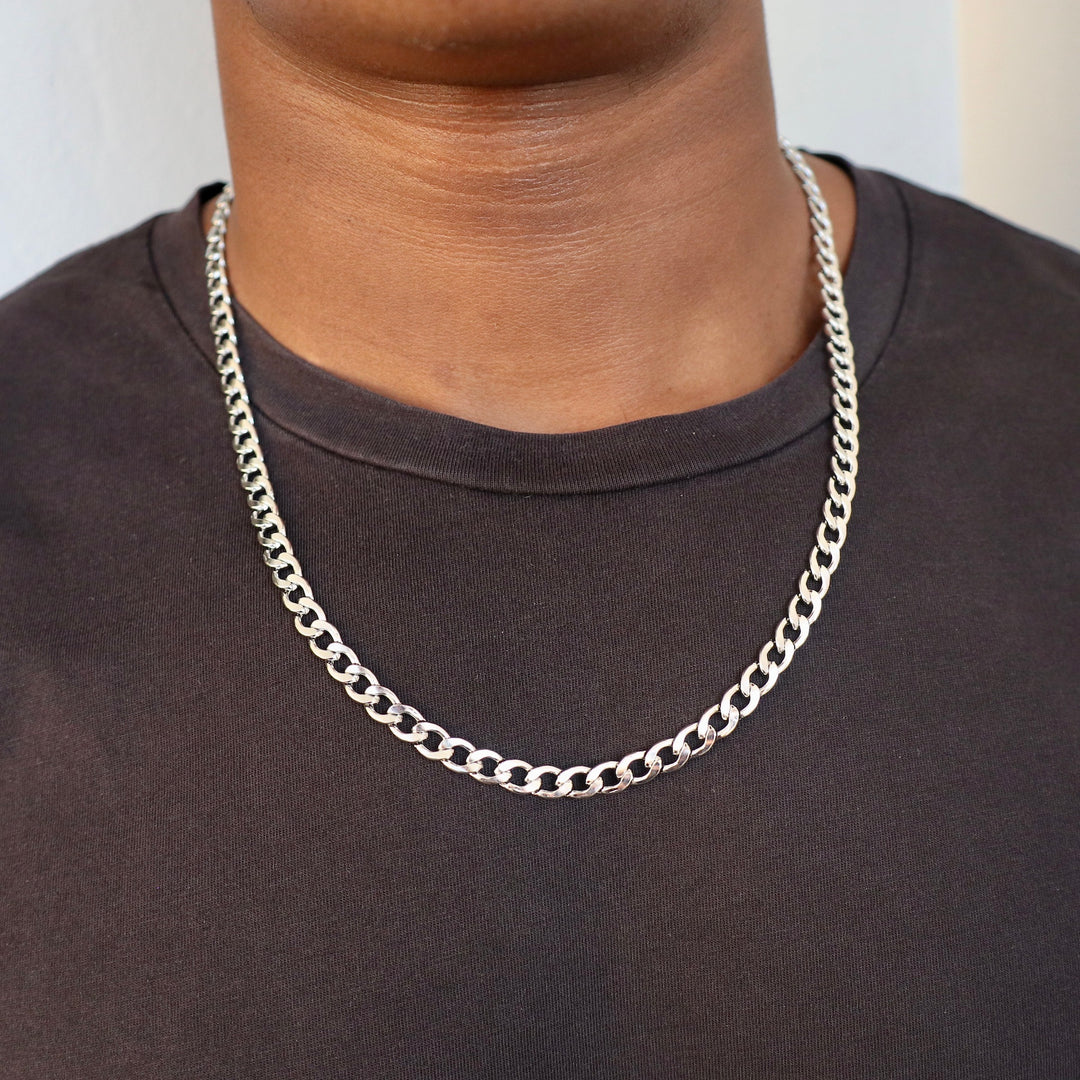 Cuban Link Chain Silver (5mm) • LUMINARY