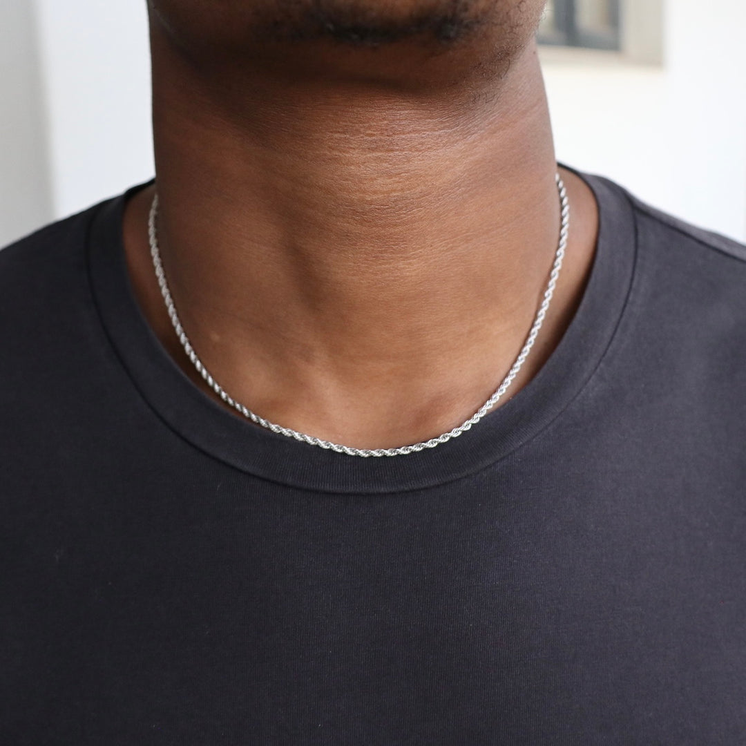 Back Rope Chain Silver Rope Chain - Silver • LUMINARY