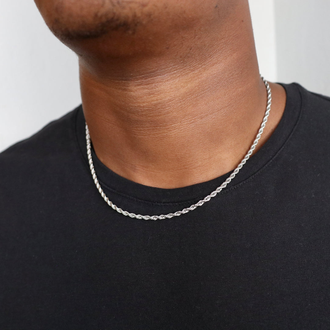 Back Rope Chain Silver Rope Chain - Silver • LUMINARY