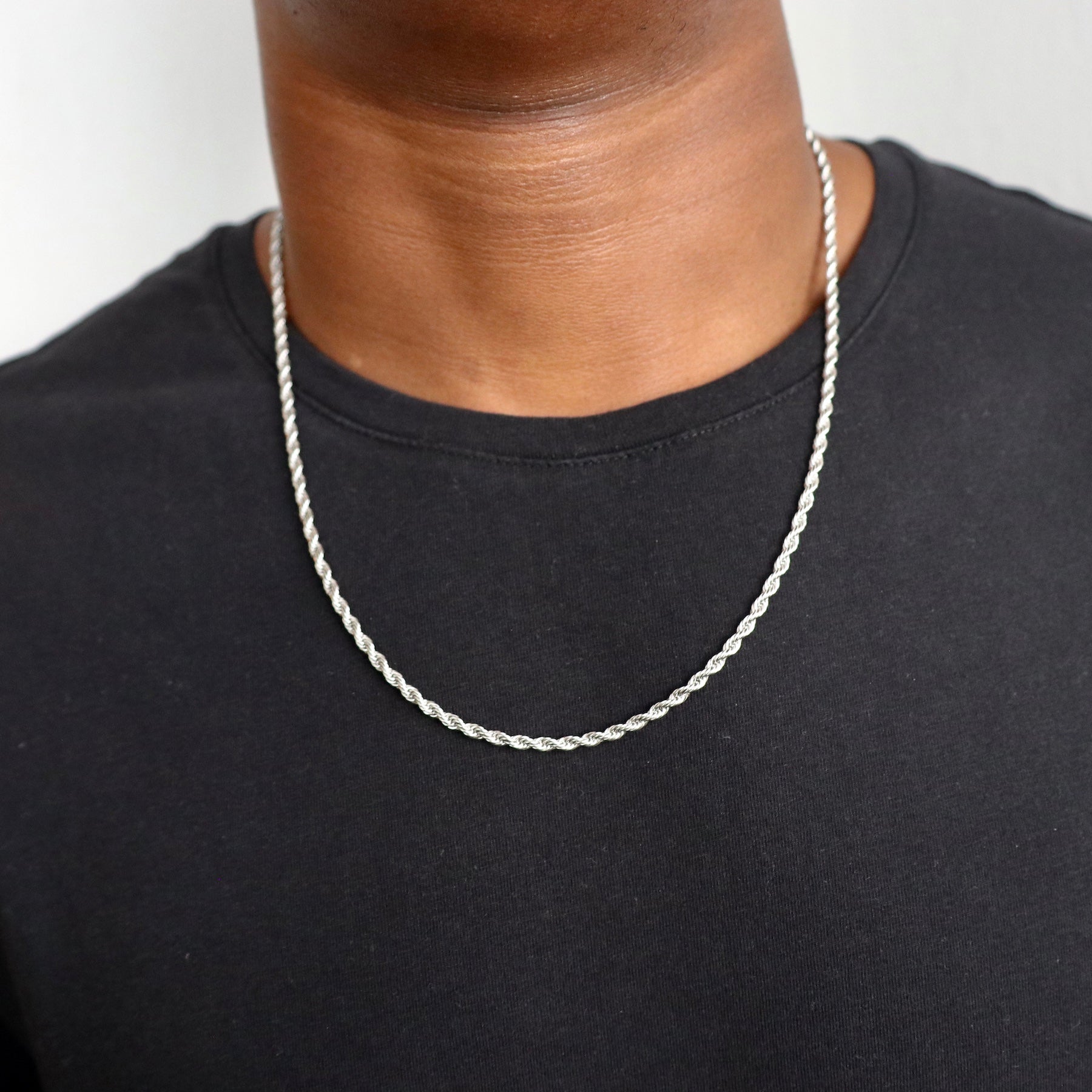 Back Rope Chain Silver Rope Chain - Silver • LUMINARY